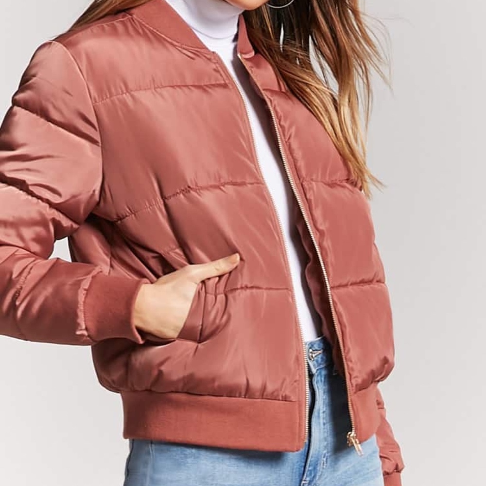 Pink F21 Puffer jacket